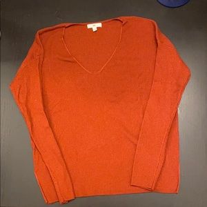 Burnt orange v neck sweater